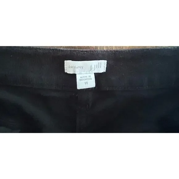 J. Jill Black Corduroy Button Zipper Pants Casual‎ Comfortable Women's Size 14 - Picture 5 of 6